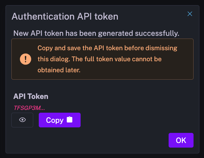 Tenent Edit Users API Token